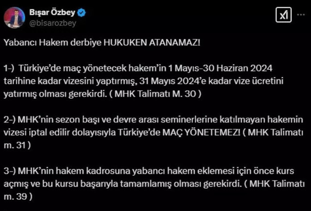 Avukat Bışar Özbey'den çok konuşulacak 'yabancı hakem' iddias - Resim: 0