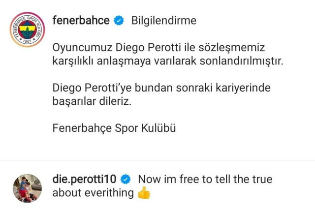 Fenerbahçe, karşılıklı olarak Diego Perotti'nin sözleşmesini feshetti - Resim: 0