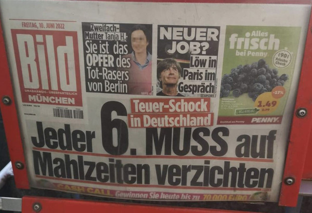 Almanya'nın en çok okunan Bild Gazetesi: Altı Alman'dan biri aç - Resim: 1
