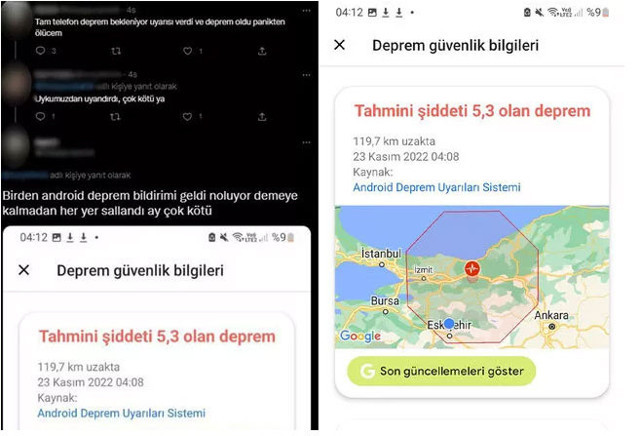 Deprem öncesi Android deprem uyarı sistemi bildirim gönderdi! Android deprem uyarı sistemi nasıl açılır? - Resim: 0