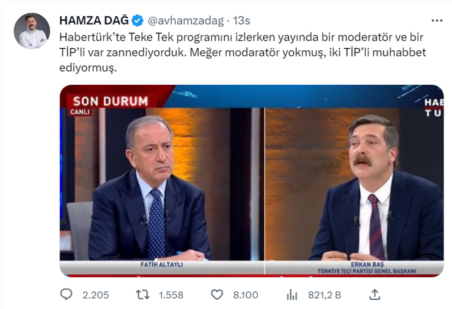 AK Partili Hamza Dağ ile Fatih Altaylı birbirine girdi! Altaylı 'TİP'li suçlamasına bakın nasıl cevap verdi - Resim: 0