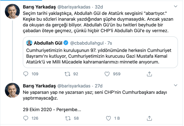Abdullah Gül'e 'Atatürk' tepkisi! 'Seni CHP'nin cumhurbaşkanı adayı yaptırmayacağız' - Resim: 0
