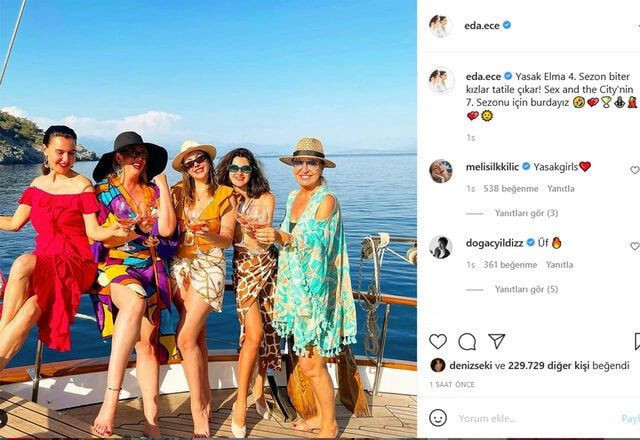 Yasak Elma'nın kadınlarından teknede olay pozlar iki isim küs demişlerdi - Resim: 2