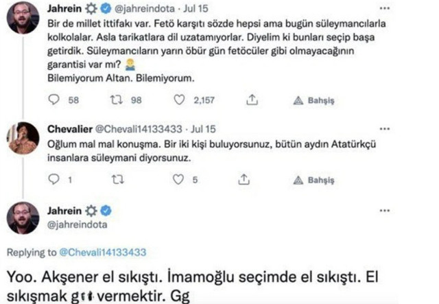 Jahrein'in iğrenç mesajları yeniden gündemde! Meral Akşener, Narin, Leyla bebek... - Resim: 0