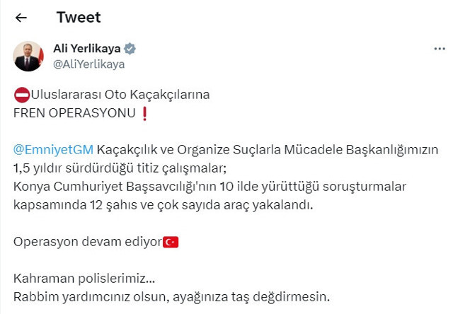 Bakan Yerlikaya duyurdu! Uluslararası oto kaçakçılarına fren operasyonu: Çok sayıda araç ele geçirildi - Resim: 0