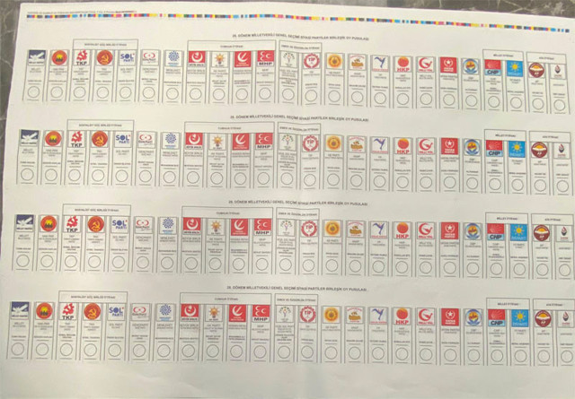 14 Mayıs seçimlerinin oy pusulası basımı başlandı oy pusulasının boyu şaşırttı - Resim: 0