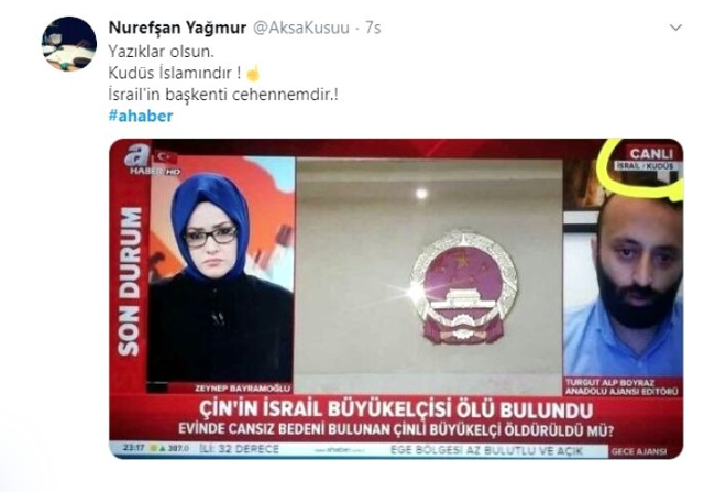 Kudüs'ü İsrail'in başkenti gösteren A Haber'e büyük tepki! Kanaldan özür mesajı - Resim: 0