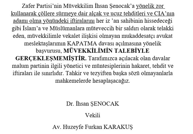 İhsan Şenocak ve Ümit Özdağ arasında kapatma davası kapışması! Mümin bana Türk'ten daha yakın demişti - Resim: 0