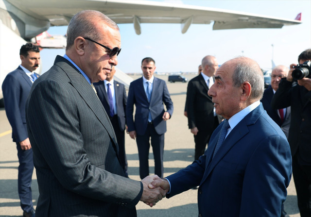 Cumhurbaşkanı Erdoğan, Azerbaycan'ın başkenti Bakü'ye gitti - Resim: 0