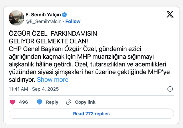 MHP'li Yalçın'dan CHP'ye musalla taşlı gönderme! 'Geliyor gelmekte olan' - Resim: 0
