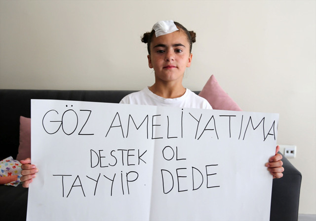 Açtığı pankartla Cumhurbaşkanı Erdoğan'dan yardım isteyen Ada, İstanbul'da tedavi edilecek - Resim: 0