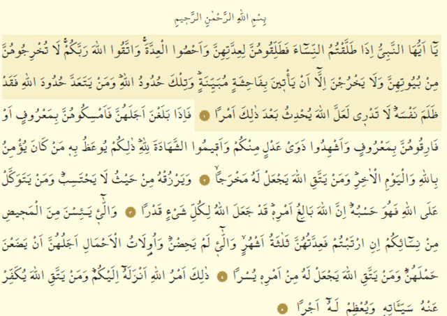 Talak suresi okunuşu ne için okunur 3. ve 4. ayetin anlamı nedir? - Resim: 0