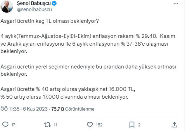 Ekonomist Şenol Babuşcu hesapladı! Asgari ücret kaç TL olur? - Resim: 0