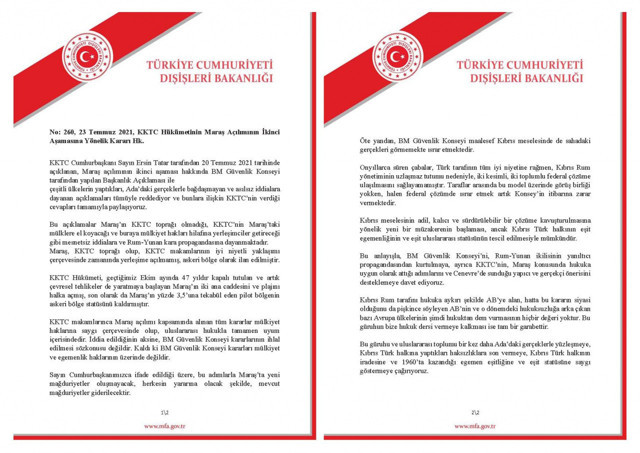 Dışişleri Bakanlığından BMGK'ye 'Maraş' tepkisi: Tümüyle reddediyoruz! - Resim: 0