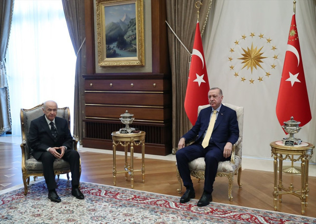 Cumhurbaşkanı Erdoğan ve Bahçeli arasındaki görüşme başladı - Resim: 1