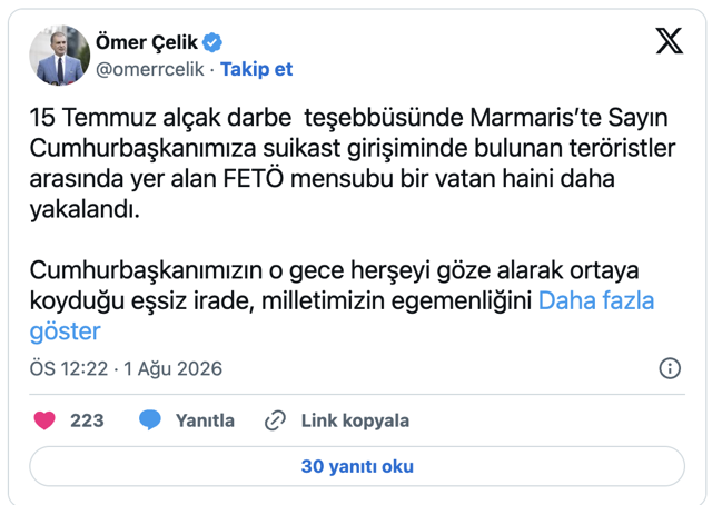 Çelik'ten FETÖ ile mücadele mesajı: Dünyanın neresinde olursanız olun peşinizdeyiz - Resim: 0