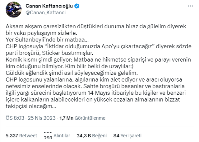 İstanbul'da CHP logolu 'İktidar olduğumuzda Apo’yu çıkartacağız' afişleri basıldı! Bakın kim yapmış - Resim: 1