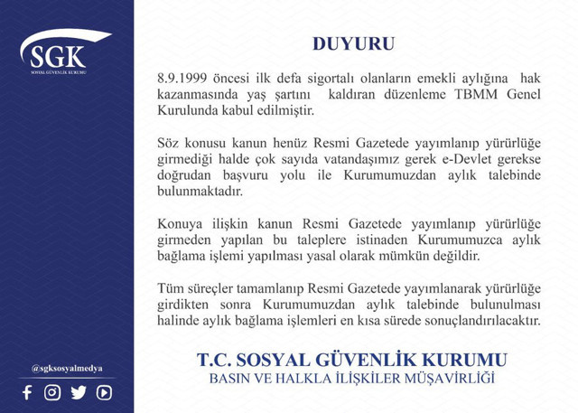 Milyonlarca EYT'liyi ilgilendiriyor: SGK'dan EYT başvurusu uyarısı! - Resim: 0
