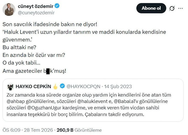 Cüneyt Özdemir ile Hayko Cepkin'in sert Haluk Levent kavgası - Resim: 0