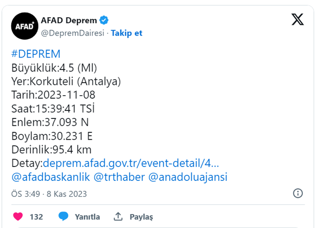 Antalya'da deprem oldu! Gece Balıkesir şimdi Antalya! Beşik gibi sallanıyoruz - Resim: 0