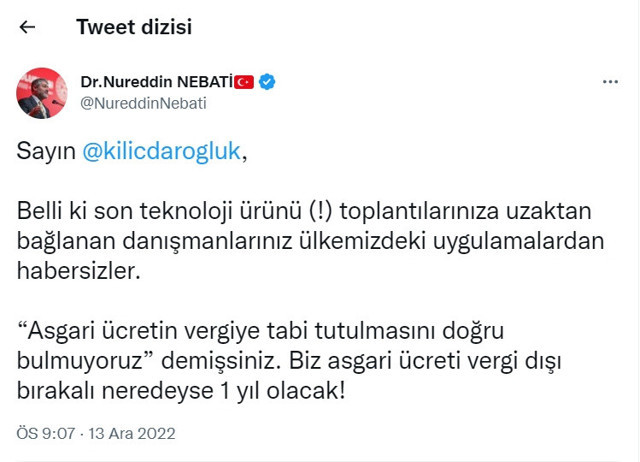 Bakan Nebati'den Kılıçdaroğlu'na asgari ücret göndermesi! "Neredeyse 1 yıl olacak" - Resim: 0