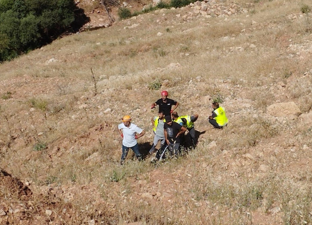 Siirt'te dere yatağına devrilen otomobilin sürücüsü öldü - Resim: 0