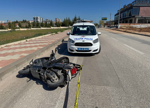 Uşak'ta motosiklet sürücüsünün öldüğü kaza kamerada - Resim: 1