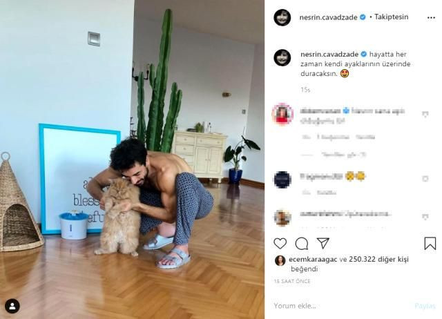 Yasak Elma yıldızı Nesrin Cavadzade sevgilisi Gökhan Alkan'ı yarı çıplak paylaştı - Resim: 3