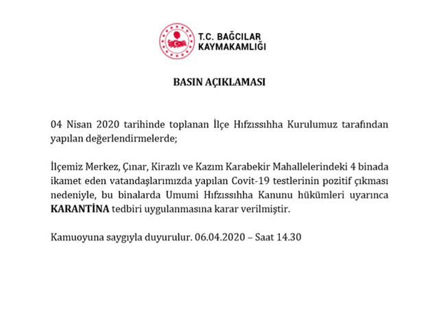 İstanbul'da 4 bina koronavirüs nedeniyle karantina altına alındı - Resim: 2