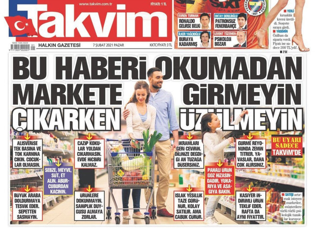Takvim'in manşeti olay oldu! Hayat pahalılığına karşı market önerileri - Resim: 0