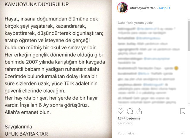 Cezaevine giren Ufuk Bayraktar'dan mesaj var! "6 ay sonra görüşürüz" - Resim: 1