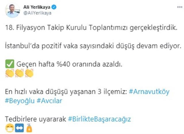 İstanbul'da koronavirüs vaka oranı yüzde 40 düştü - Resim: 0