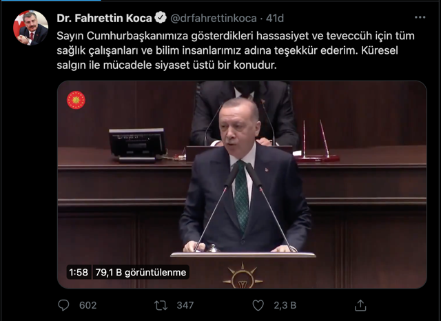 Sağlık Bakanı Fahrettin Koca'dan Cumhurbaşkanı Erdoğan’a 'Bilim Kurulu' teşekkürü - Resim: 0