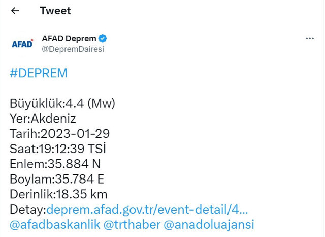 Akdeniz'de korkutan deprem! Hatay'da da hissedildi: AFAD şiddetini açıkladı - Resim: 0