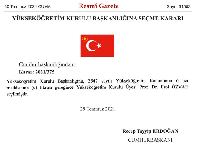 YÖK'ün yeni başkanı belli oldu! Prof. Dr. Erol Özvar kimdir? - Resim: 0