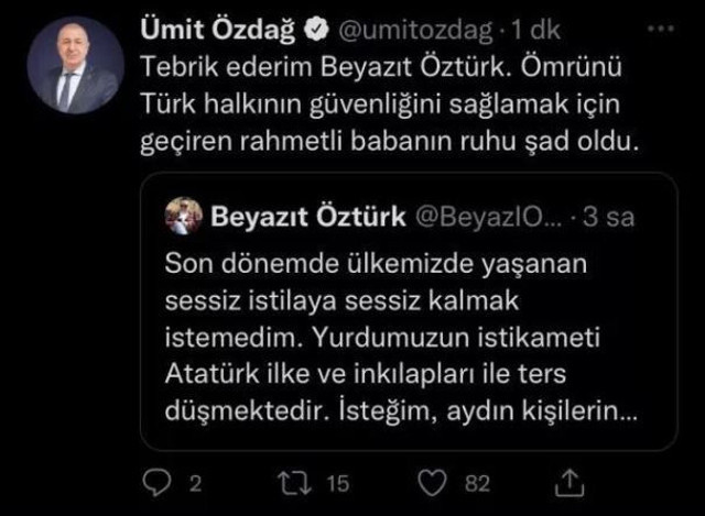 Ümit Özdağ'dan Beyazıt Öztürk paylaşımı! Gerçek ortaya çıkınca apar topar kaldırdı - Resim: 0