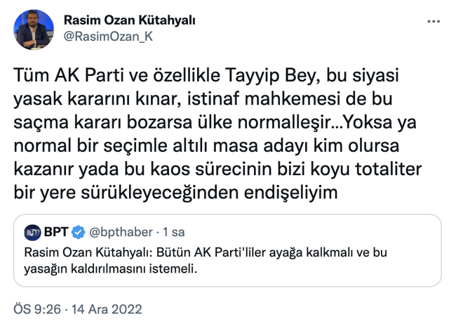 Rasim Ozan Kütahyalı, Ekrem İmamoğlu için Cumhurbaşkanı Erdoğan'a yalvardı! - Resim: 0
