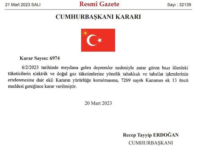 Karar Resmi Gazete’de yayınlandı! Depremzedelerin elektrik ve doğal gaz borçları silindi - Resim: 0