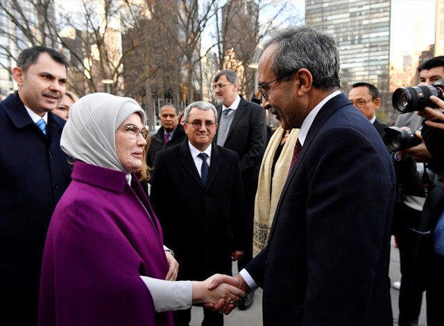 Emine Erdoğan, BM'deki "Sıfır Atık Enstelasyon Sergisi"ni ziyaret etti - Resim: 0
