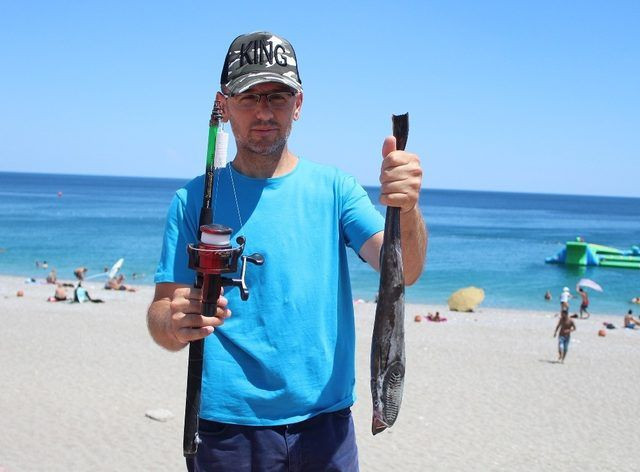 Antalya'da yakalanan 56 santimetrelik vantuz şaşkınlık yarattı:  Köpek balığı zannettim - Resim: 2