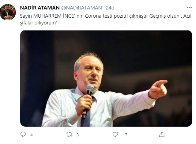 Muharrem İnce koronavirüse yakalandı sağlık durumu nasıl? - Resim: 0
