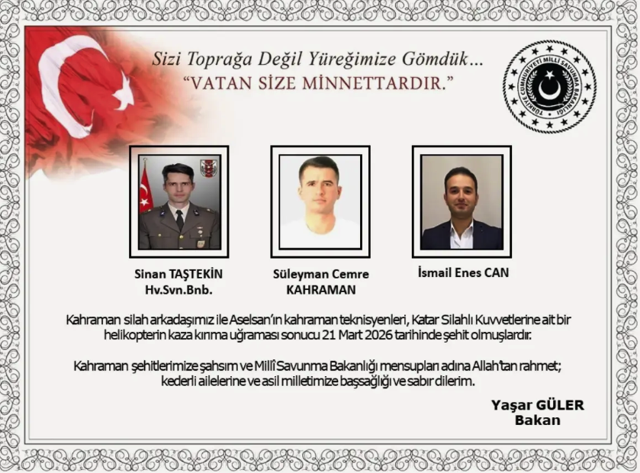 Katar'da, içinde Türk askerinin de olduğu askeri helikopter düştü! 3 şehit var... - Resim: 0