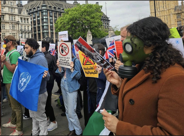 Londra’da Sudan Ordusunun kimyasal silah kullanması protesto edildi - Resim: 1