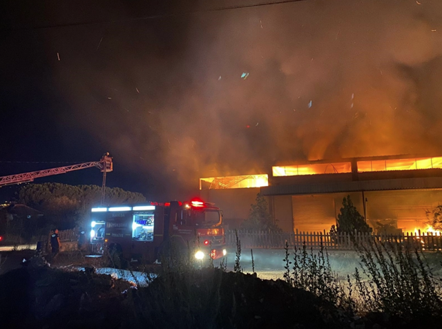 Manisa'da ahşap fabrikasında yangın çıktı - Resim: 0