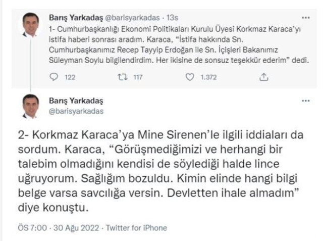 Cumhurbaşkanı danışmanı Korkmaz Karaca istifa sonrası ilk kez konuştu: Yoruldum... - Resim: 0