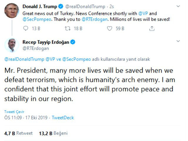 Erdoğan'dan Trump'a yanıt: Terörü yendiğimizde daha fazla hayat kurtulacak - Resim: 0