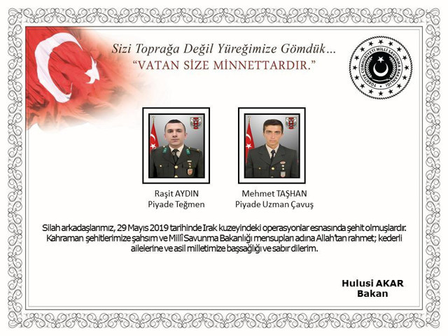 'Pençe Harekatı'nda yaralanan 2 asker şehit oldu - Resim: 0