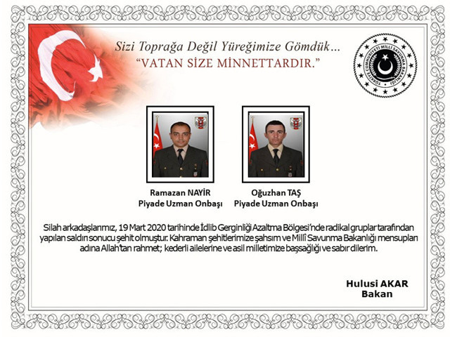 İdlib'de roketli saldırı sonucu 2 asker şehit oldu 1 asker yaralandı - Resim: 0