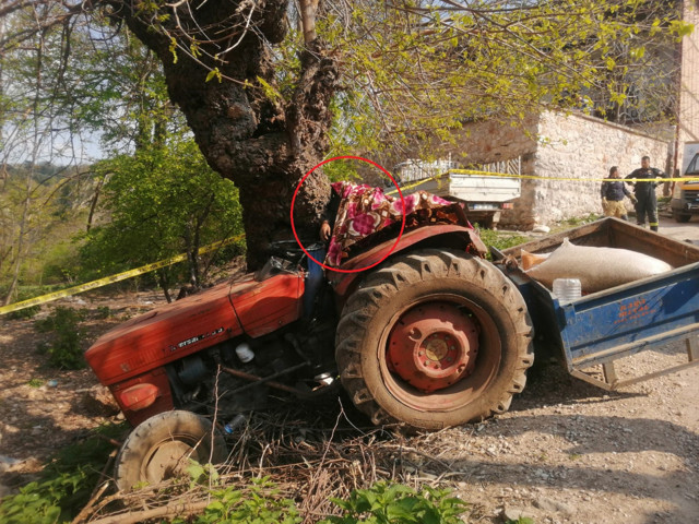 Bursa'da traktörün el frenini çekmeyi unutunca feci şekilde can verdi - Resim: 0
