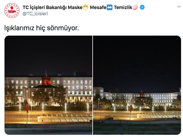 içişleri bakanlığı ışıklarımız sönmüyor